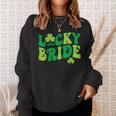 Lucky Bride Groom Couples Matching Wedding St Patrick's Day Sweatshirt Gifts for Her