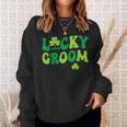 Lucky Groom Bride Couples Matching Wedding St Patrick's Day Sweatshirt Gifts for Her