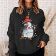 Lustiger Pinguin Weihnachten Dabbing Black Sweatshirt Geschenke für Sie
