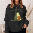 Lustiges Avocato Katzen Sweatshirt, Wortspiel Schwarzes Hemd Geschenke für Sie