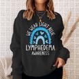 Lymphedema Awareness We Wear Light Blue Rainbow Sweatshirt Gifts for Her
