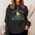 Lynch House Of Shenanigans Irish Family Name Sweatshirt Gifts for Her