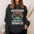 Madden Legendary Video Gamer Custom Name Personalized Gaming Sweatshirt Gifts for Her