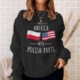 Made In America With Polish Parts Polish American Sweatshirt Gifts for Her