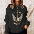 Made To Worship Musician Guitar Faith Plectrum Sweatshirt Gifts for Her