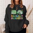 Magically Delicious Hippie St Patrick's Day Skeleton Charms Sweatshirt Gifts for Her