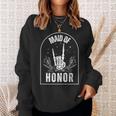 Maid Of Honor Wedding Brial Fun Rock Style Sweatshirt Gifts for Her