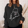 Maine State Maine Home State Good Vibes Sweatshirt Gifts for Her