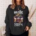 Malle 2024 Affe König Mallorca Crew Bier Urlaub Spruch Sweatshirt Geschenke für Sie