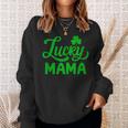 Mama St Patrick's Day Family Matching Lucky Mama Sweatshirt Gifts for Her