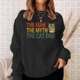 The Man The Myth The Cat Dad Cat Daddy Vintage Sweatshirt Gifts for Her