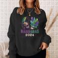 Mardi Gras 2024 Jester Feather Masks Carnival Parade Party Sweatshirt Gifts for Her