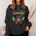 Mardi Gras Crawfish Carnival Costume Beads Whos Your Crawdad Sweatshirt Gifts for Her