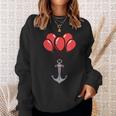 Maritim Anker Luftballons Geburtstag Grüße Seemann Ahoi Sweatshirt Geschenke für Sie