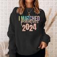 I Matched Pediatrics 2024 Medicine Match Day Tie Dye Sweatshirt Gifts for Her