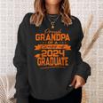 Matching Family Orange Proud Grandpa Class Of 2024 Graduate Sweatshirt Gifts for Her