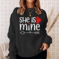 Matching His Hers He's Mine She's Mine Valentines Day Couple Sweatshirt Gifts for Her