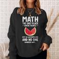 Math And Watermelons Mathematics Calculation Numbers Sweatshirt Gifts for Her