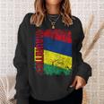 Mauritius Flag Vintage Distressed Mauritius Sweatshirt Gifts for Her