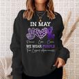 In May We Wear Purple Lupus Awareness Ribbon Purple Lupus Sweatshirt Gifts for Her