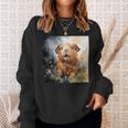 Meerschweinchen Blumen Aquarell Illustration Grafik Sweatshirt Geschenke für Sie