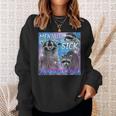 Mentally Sick Physically Thicc Raccoon Meme Sweatshirt Gifts for Her