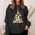 Merry Catmas Cat Christmas Tree Cat Lover Sweatshirt Gifts for Her