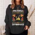 Merry Spinmas Spin-Bike Ugly Christmas Xmas Party Sweatshirt Gifts for Her
