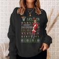 Merry Swishmas Ugly Christmas Sweater Basketball Xmas Pajama Sweatshirt Gifts for Her