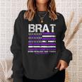 Military Brat Purple Up American Flag April Military Child Sweatshirt Gifts for Her