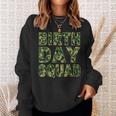 Military Green Camouflage Pattern Matching Birthday Squad Sweatshirt Gifts for Her