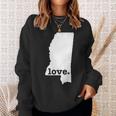 Mississippi Love Hometown State Pride Sweatshirt Gifts for Her