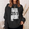 Mobile Area Code 251 State Of Alabama Hometown Souvenir Sweatshirt Gifts for Her