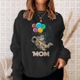 Mom Of Birthday Astronaut With Balloons Planets In Space Sweatshirt Gifts for Her