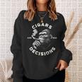 Monkey Cigars And Bad Decisions On Back Sweatshirt Gifts for Her