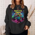 Monster Truck Birthday Party Retro Monster Trucks Sweatshirt Gifts for Her