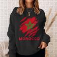 Morocco Flag Vintage Style Retro Morocco Football Mor Sweatshirt Geschenke für Sie