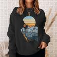 Mountain Climber Boulder Sports Hobby Retro Rock Climbing Sweatshirt Gifts for Her