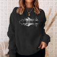 Mountain Landscape Reflection Forest Trees Outdoor Wildlife Sweatshirt Gifts for Her
