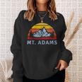 Mt Adams Retro Mountain Sunset Sweatshirt Gifts for Her