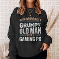 Mürrischer Alter Mann Mit Einem Gaming-Pc Lustige Geschenke Für Papa Sweatshirt Geschenke für Sie