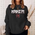 Nani Anime Lover Japanese Character Symbol Distressed Sweatshirt Gifts for Her