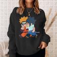 Narusasu I Sasunaru Kiss And Couple Walk Chibi Anime Figure Sweatshirt Gifts for Her