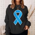 National Foster Care Month Blue Ribbon In Corner Sweatshirt Gifts for Her