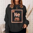 Neon Element Orange Periodic Table Nerd Retro Chemistry Sweatshirt Gifts for Her