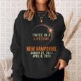 New Hampshire Total Solar Eclipse Twice In A Lifetime 2024 Sweatshirt Gifts for Her