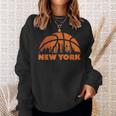 New York City Skyline New York Basketball Fan Jersey Sweatshirt Gifts for Her