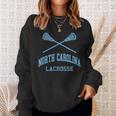 North Carolina Lacrosse Vintage Nc Lax Weathered Sweatshirt Gifts for Her