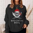 North Carolina Pirate Skull And Crossbones Flag State Pride Sweatshirt Gifts for Her