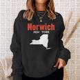 Norwich New York Usa State America Travel New Yorker Sweatshirt Gifts for Her